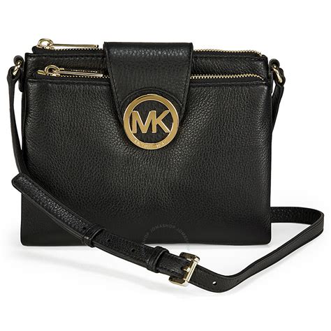 black crossbody michael kors purse|michael kors black shiny purse.